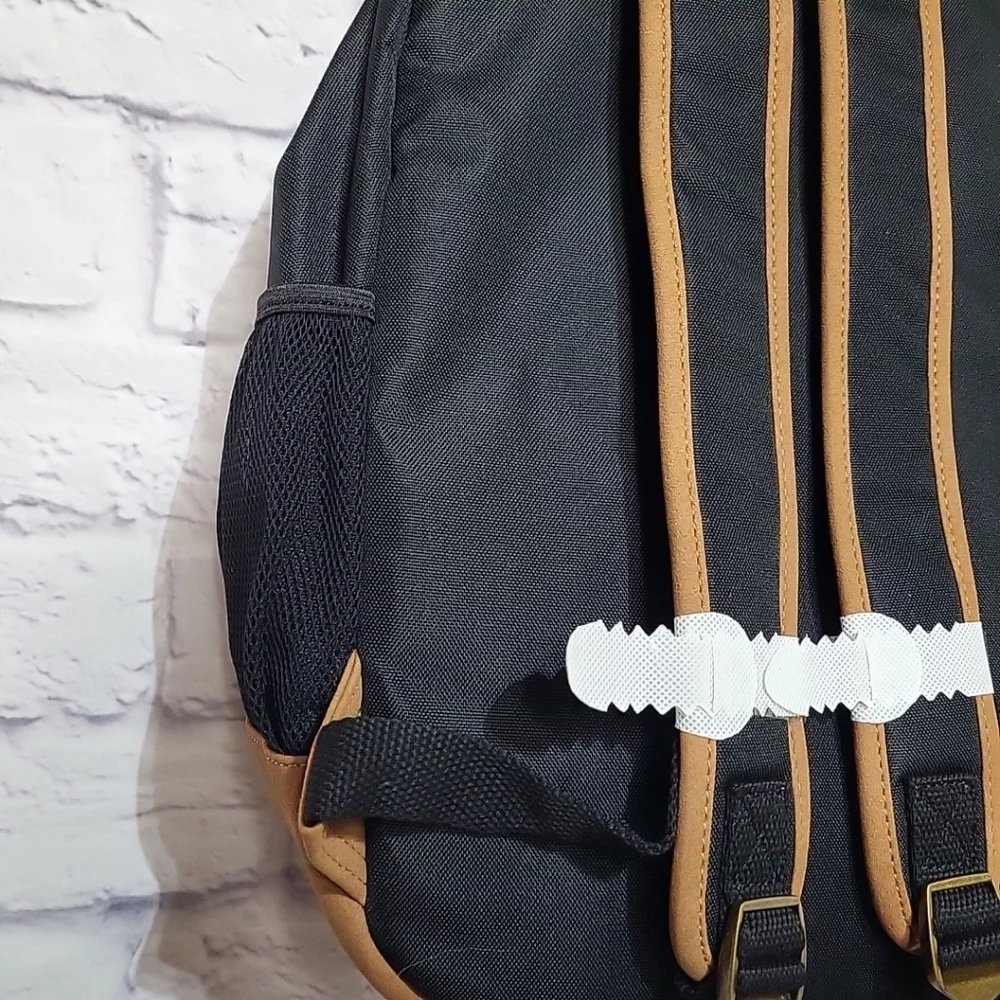 Sun + Stone Black Brown Backpack‎ Bag Adjustable Southwest New Inside Pockets